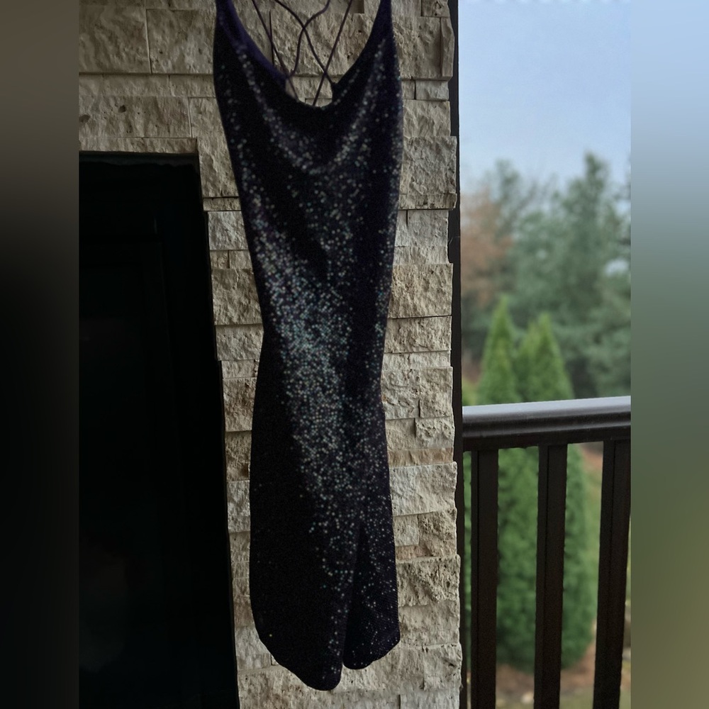 💜💜💜 𝕎𝕀ℕ𝔻𝕊𝕆ℝ Purple Sparkly Dress - Picture 5 of 5